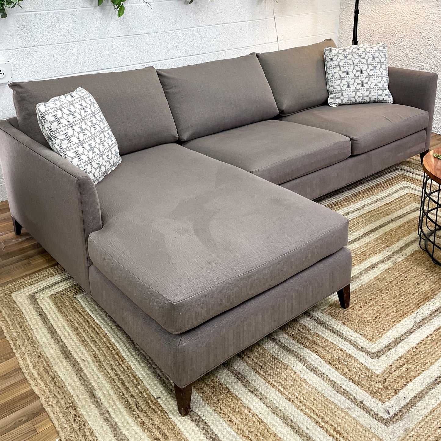 Crate & Barrel 2pc Sectional w/Chaise
