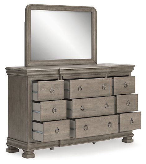 Lexorne Dresser and Mirror - Pull Up A Couch