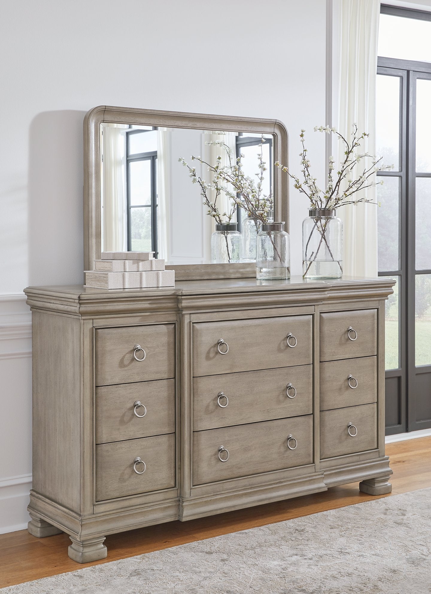 Lexorne Dresser and Mirror - Pull Up A Couch