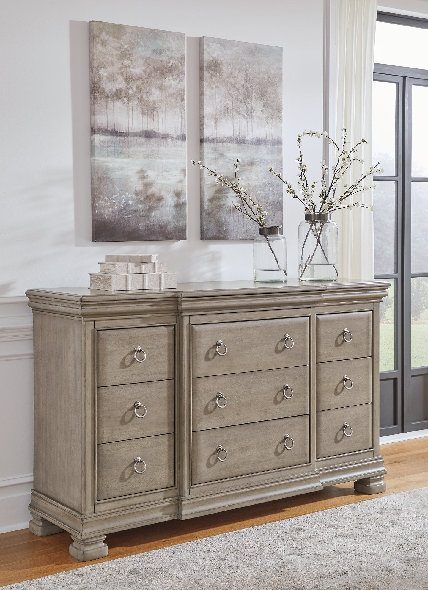 Lexorne Dresser and Mirror - Pull Up A Couch