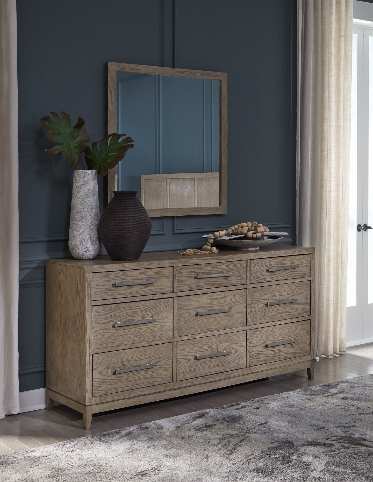 Chrestner Dresser and Mirror - Pull Up A Couch