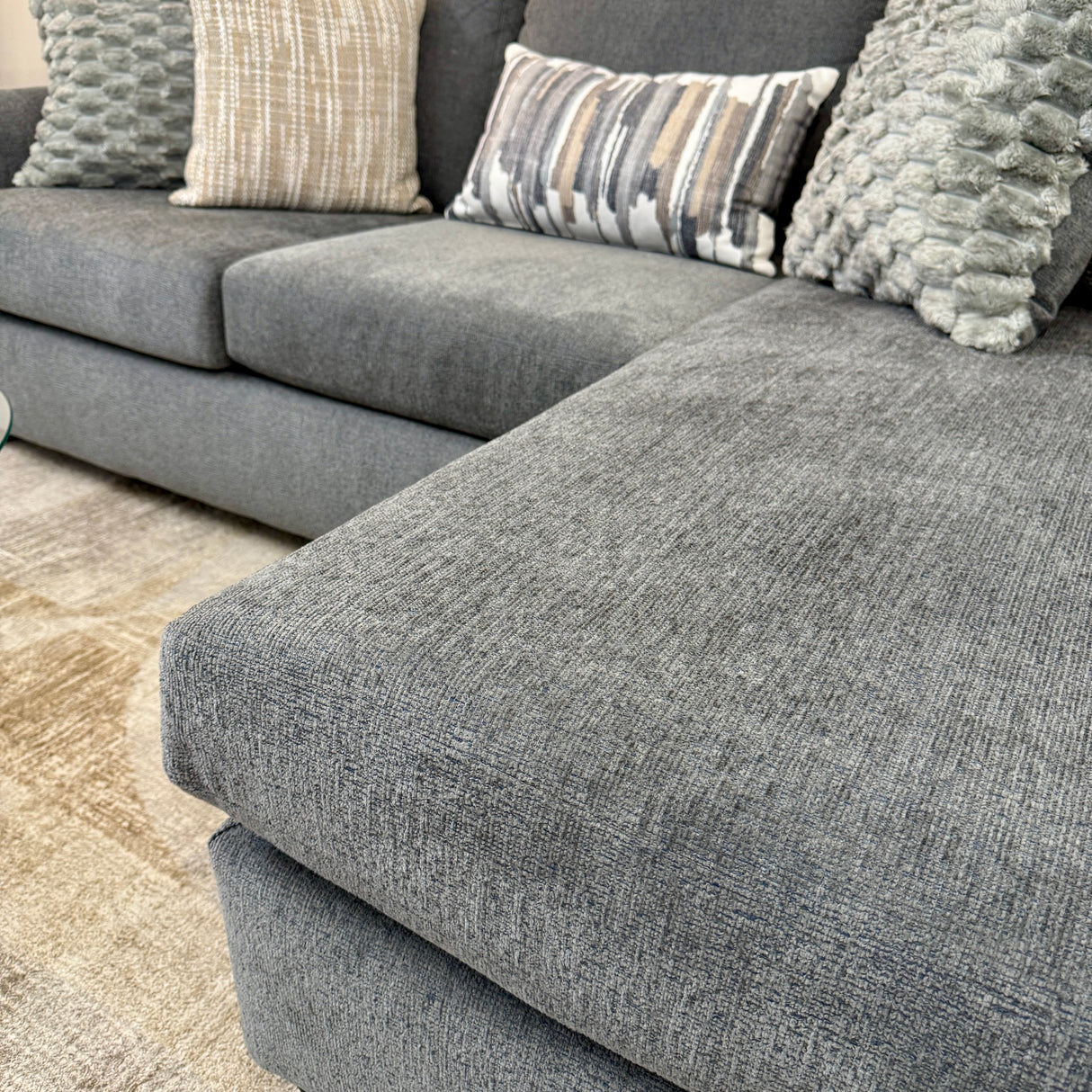 Mayfield Sectional w/ Reversible Chaise - Charcoal (CLEARANCE)