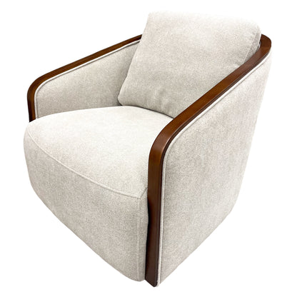 Warehouse M Swivel Chair w/Walnut Trim