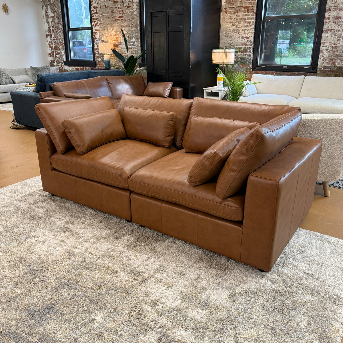 Pull Up A Couch Serenity Reserve sectional sofa with plush cushions and modern design, two-piece set for stylish living room seating.
