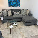 Mayfield Sectional w/ Reversible Chaise - Charcoal (CLEARANCE)