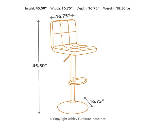 Bellatier Adjustable Height Bar Stool - Pull Up A Couch