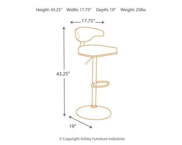 Bellatier Adjustable Height Bar Stool - Pull Up A Couch