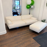 91" Modular Sofa w/Ottoman (Quartz White) - Pull Up A Couch