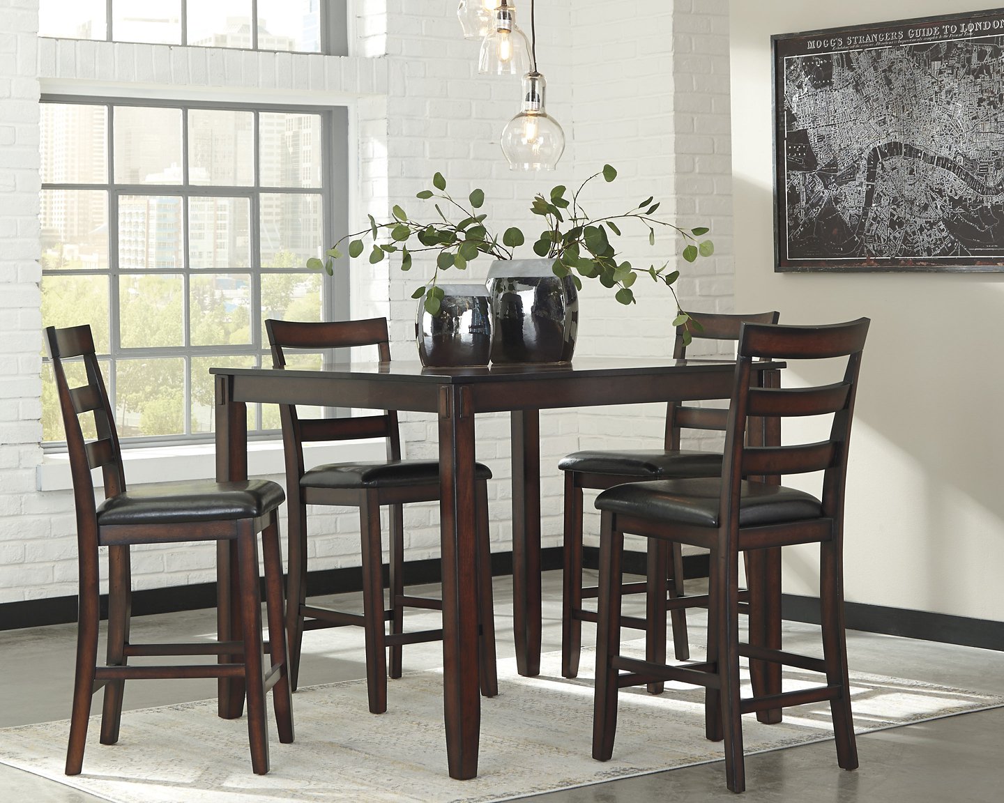 Coviar Counter Height Dining Table and Bar Stools (Set of 5) - Pull Up A Couch