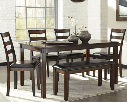 Coviar Dining Table and Chairs with Bench (Set of 6) - Pull Up A Couch