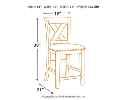 Caitbrook Counter Height Upholstered Bar Stool - Pull Up A Couch