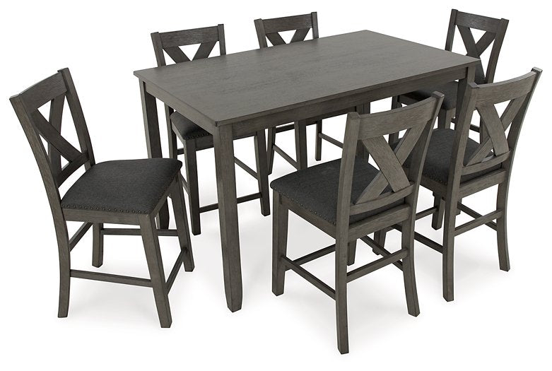 Caitbrook Counter Height Dining Table and Bar Stools (Set of 7) - Pull Up A Couch