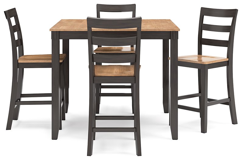 Gesthaven Counter Height Dining Table and 4 Barstools (Set of 5) - Pull Up A Couch