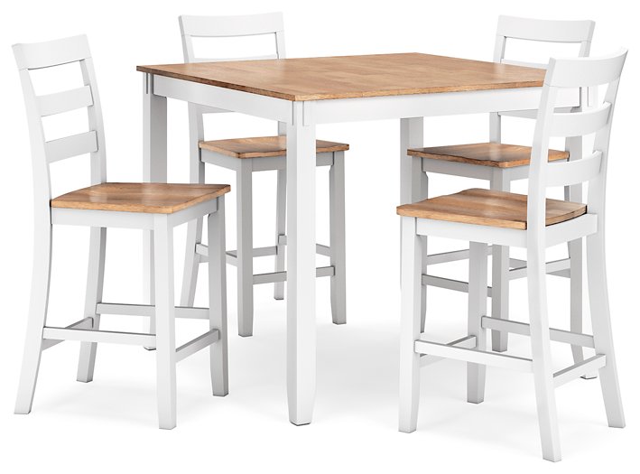 Gesthaven Counter Height Dining Table and 4 Barstools (Set of 5) - Pull Up A Couch