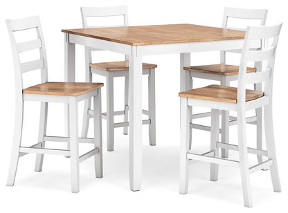 Gesthaven Counter Height Dining Table and 4 Barstools (Set of 5) - Pull Up A Couch