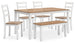 Gesthaven Dining Table with 4 Chairs and Bench (Set of 6)