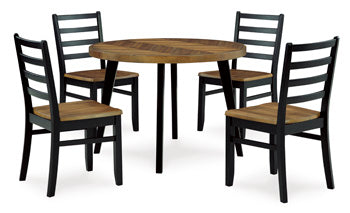 Blondon Dining Table and 4 Chairs (Set of 5) - Pull Up A Couch