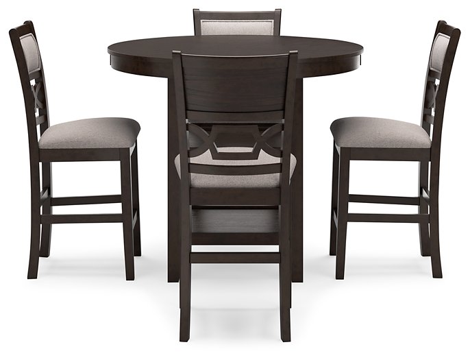 Langwest Counter Height Dining Table and 4 Barstools (Set of 5) - Pull Up A Couch