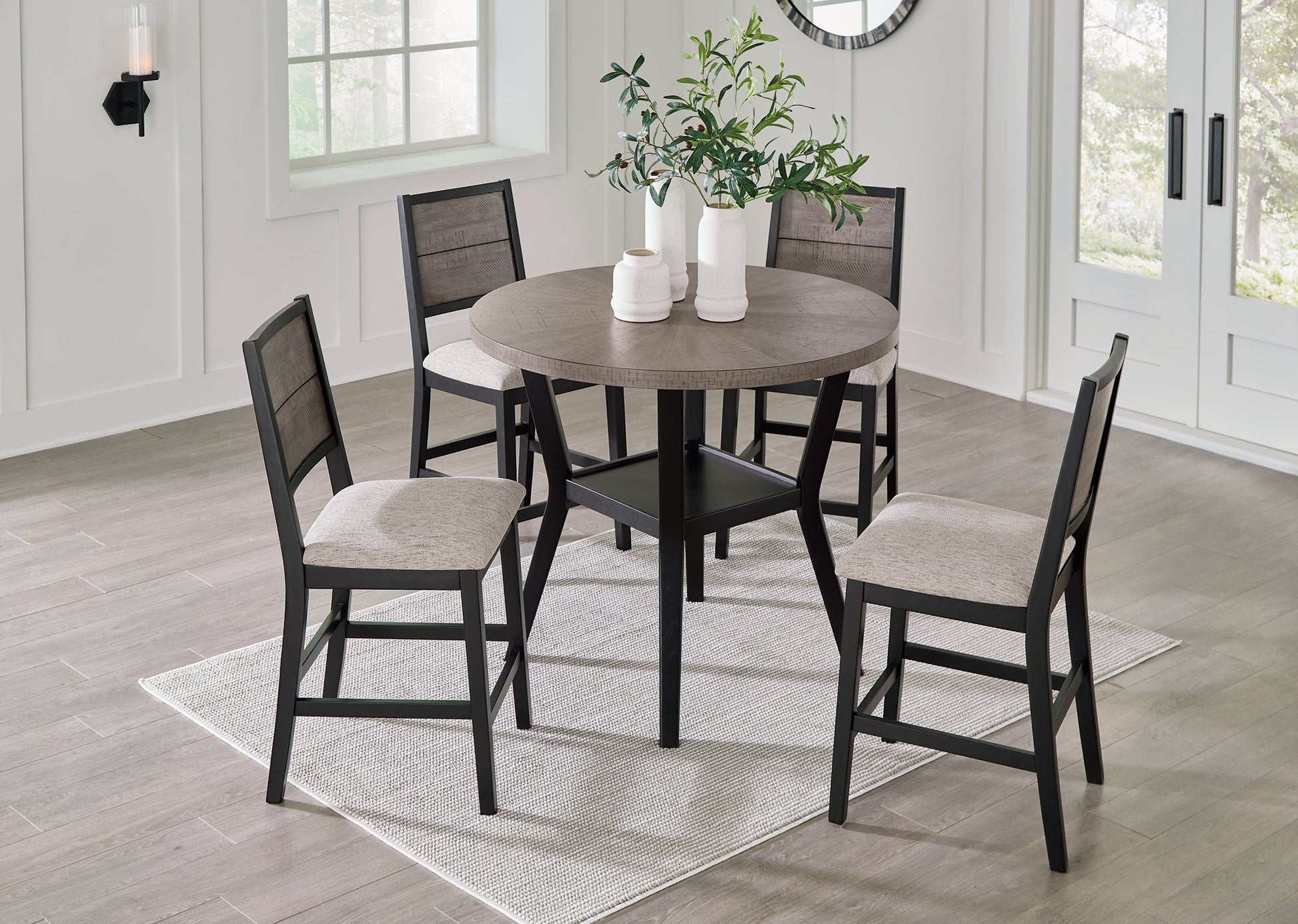 Corloda Counter Height Dining Table and 4 Barstools (Set of 5) - Pull Up A Couch