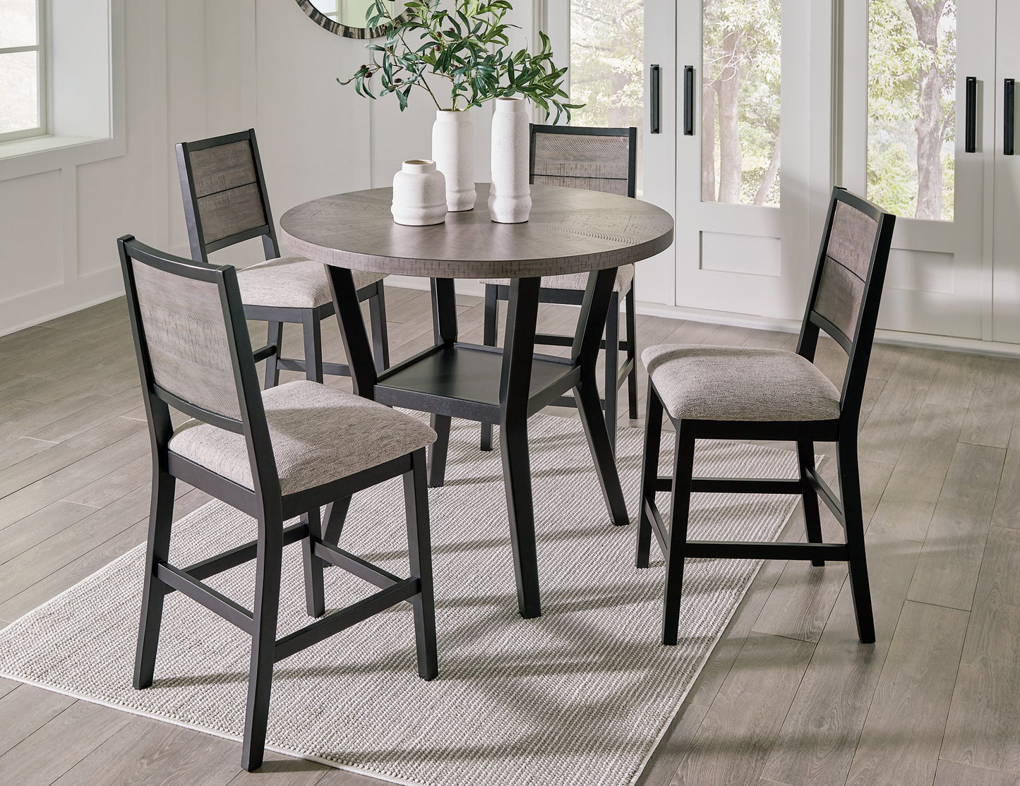 Corloda Counter Height Dining Table and 4 Barstools (Set of 5) - Pull Up A Couch