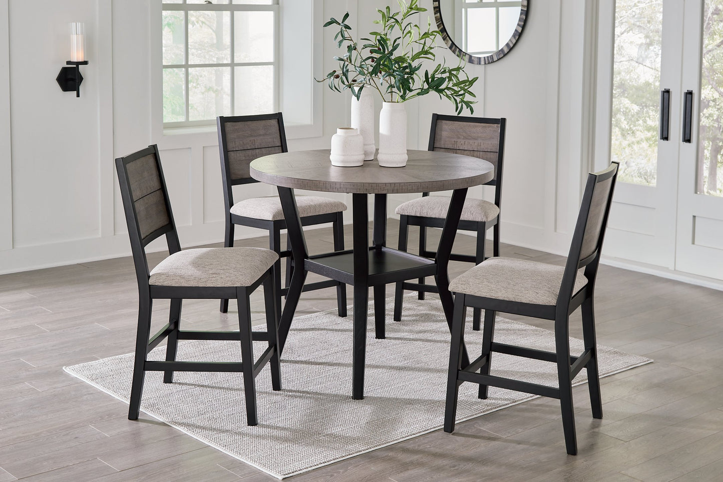 Corloda Counter Height Dining Table and 4 Barstools (Set of 5) - Pull Up A Couch