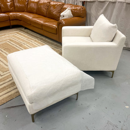 Interior Define Sloan Club Chair & Ottoman