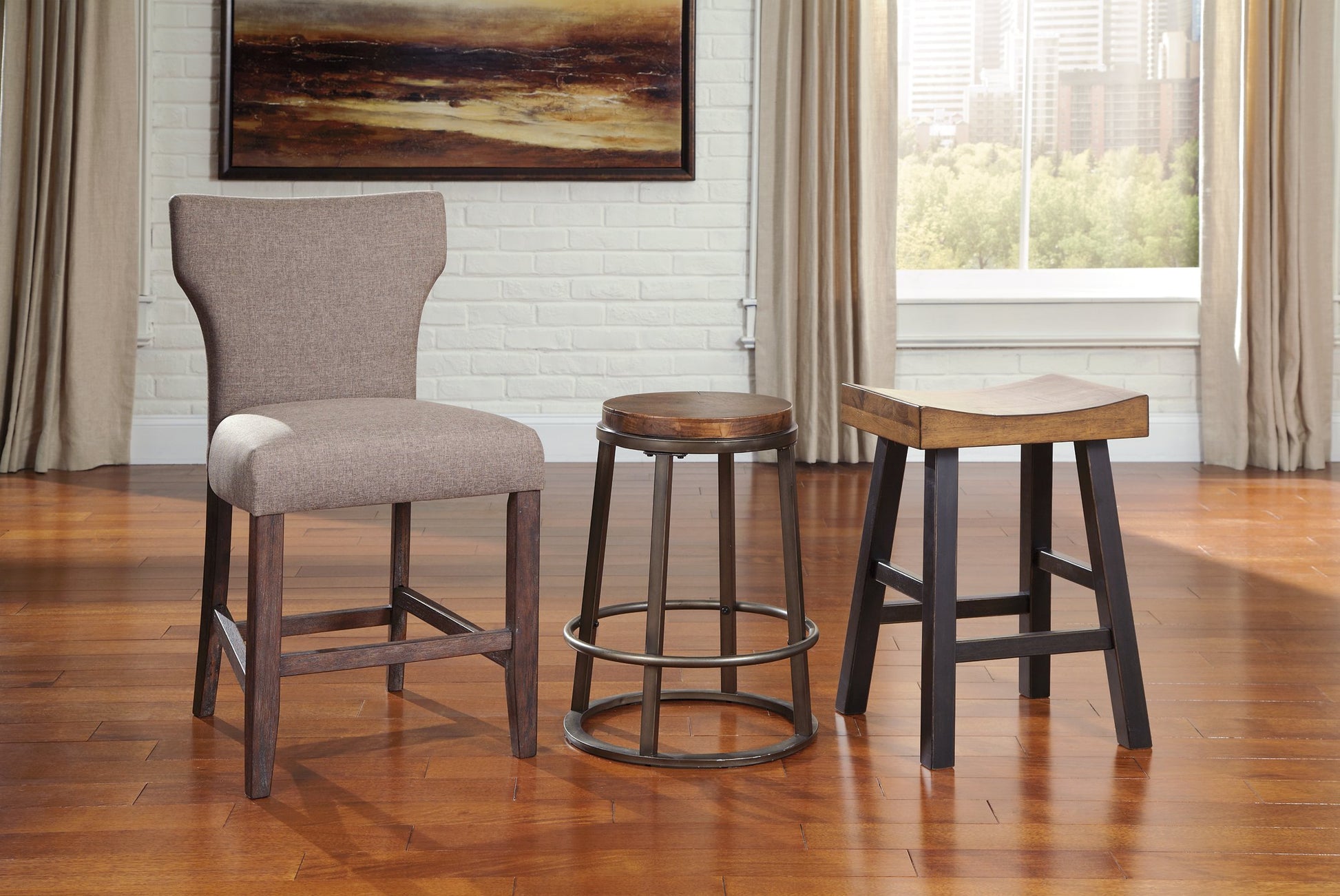 Glosco Counter Height Bar Stool - Pull Up A Couch