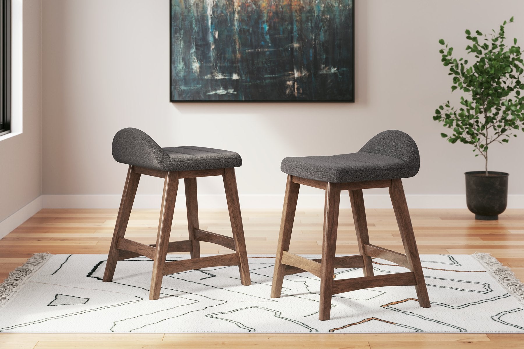 Lyncott Counter Height Bar Stool - Pull Up A Couch