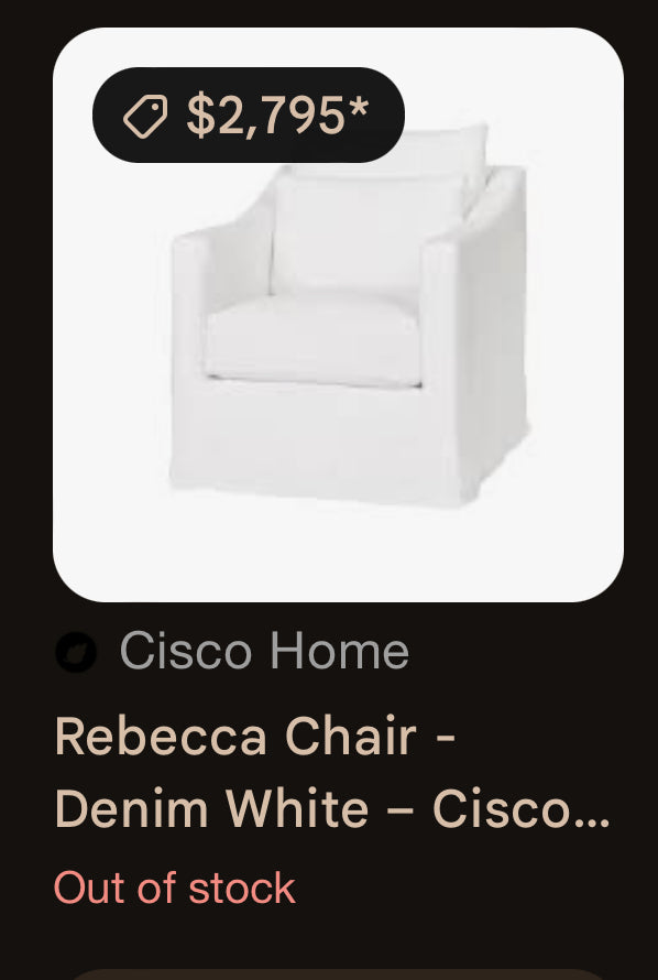 Cisco Home Rebecca Organic Chairs