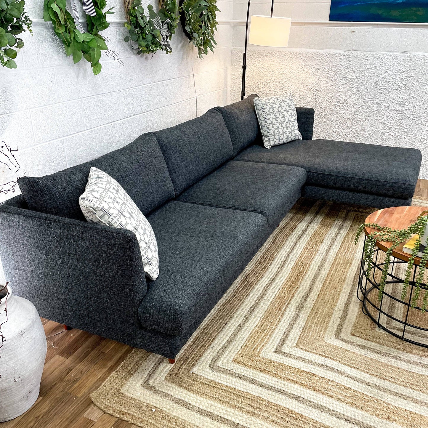 AllModern 2pc Sectional w/Chaise - Pull Up A Couch