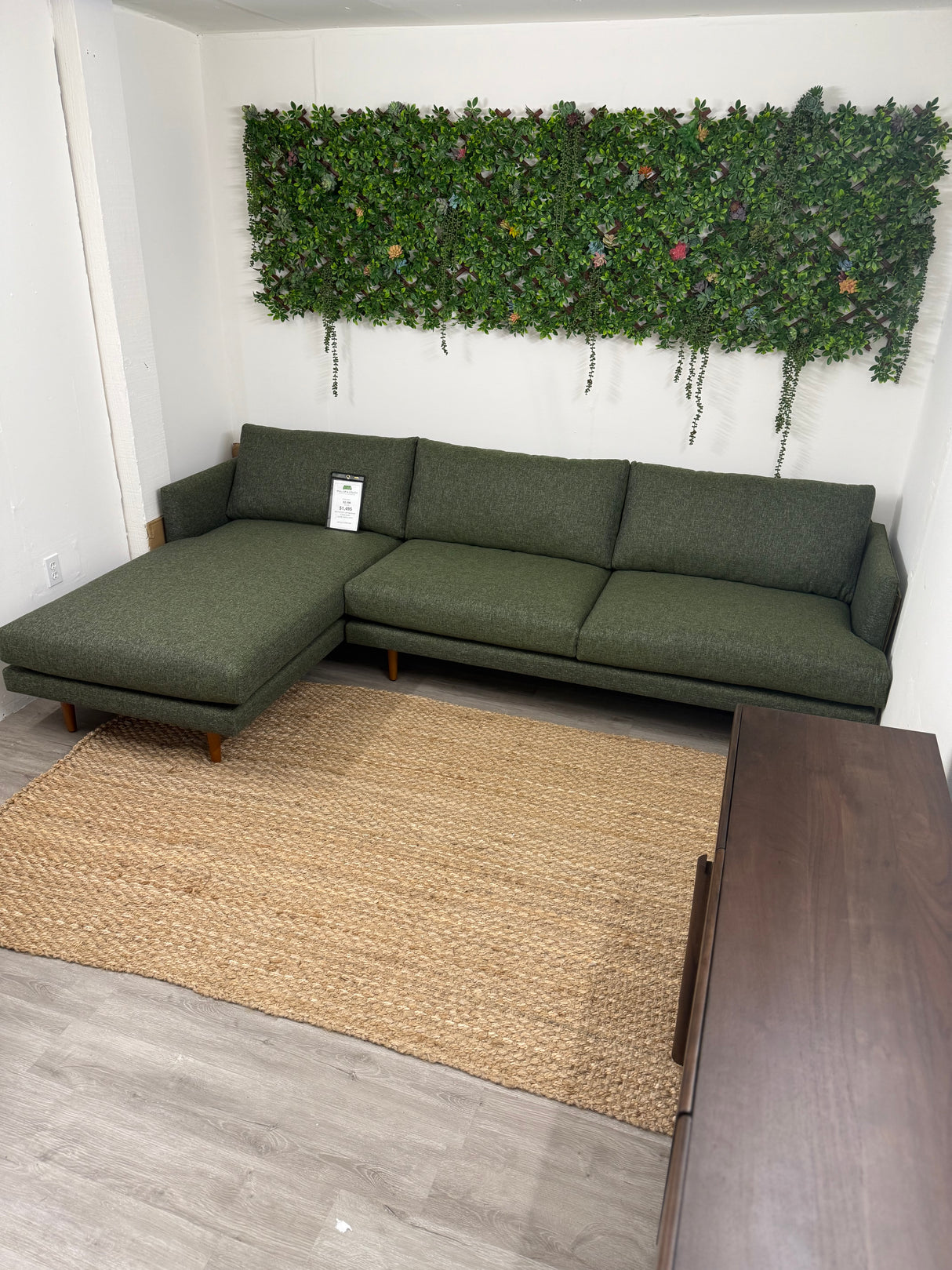 ARTICLE - Burrard 112" Left Sectional - Forest Green
