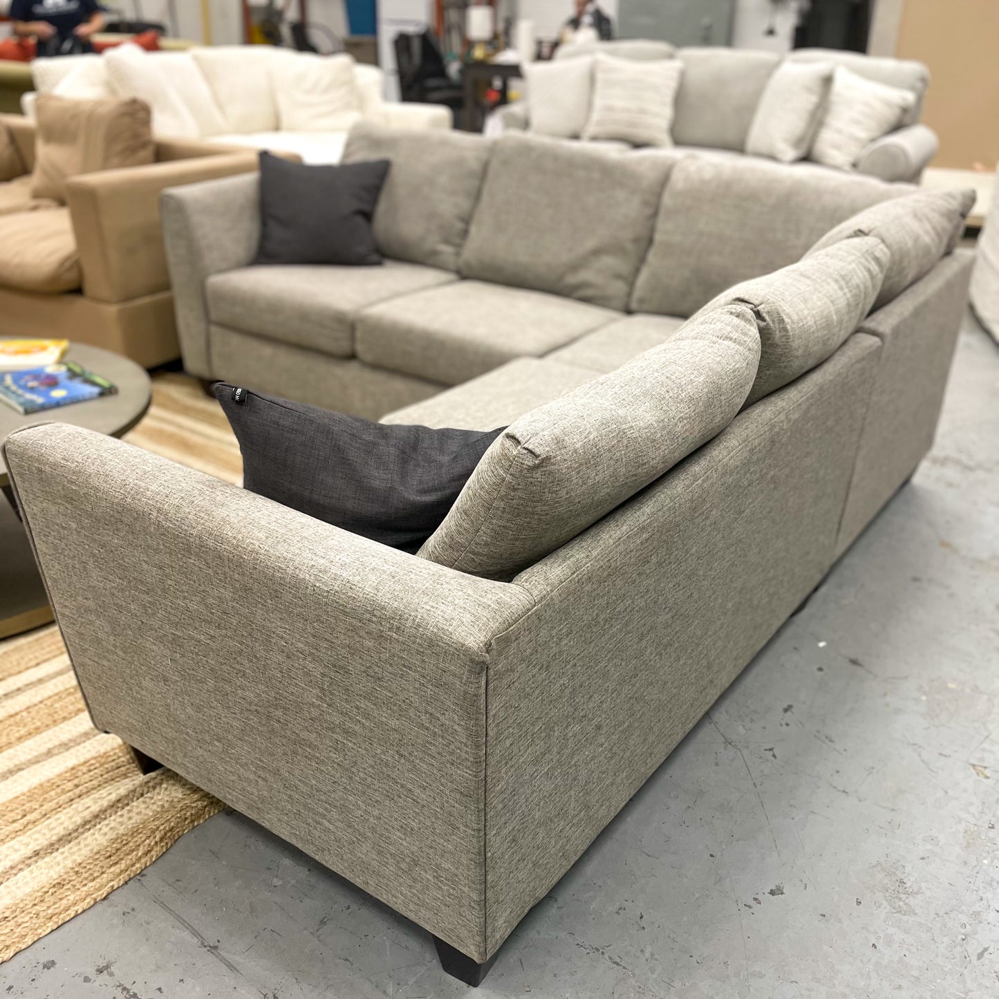 Gray 2pc Corner Sectional