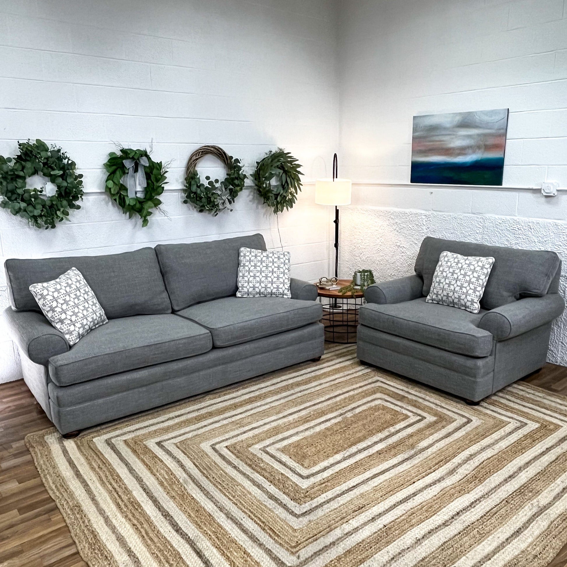 Kincaid Couch + Chair living room set - Pull Up A Couch