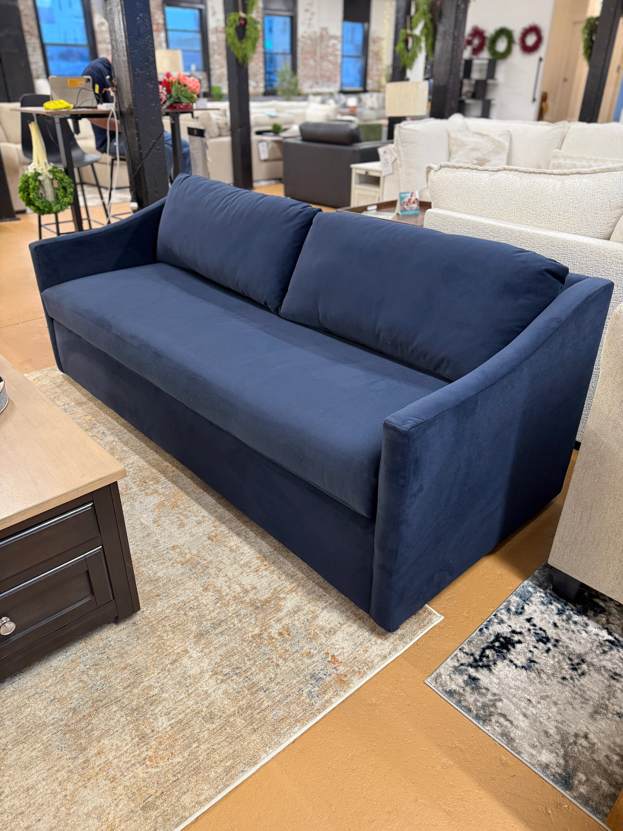 MCM 84.5” Sofa Sleeper Bed (Hale Ink Velvet) - Pull Up A Couch