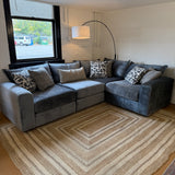 Fusion Barrington 4-piece corner sectional sofa with plush cushions and modern design, shown in a living room setting.