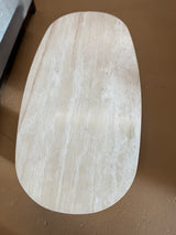 Sporo Travertine Coffee Table (Natural Oak)