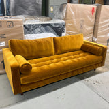 ARTICLE - Sven 88" Tufted Velvet Sofa (Plush Pacific Ginger)