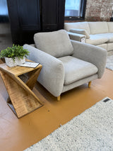 37" Lounge Chair w/ Performance Fabric (Hestia Gray) - Pull Up A Couch
