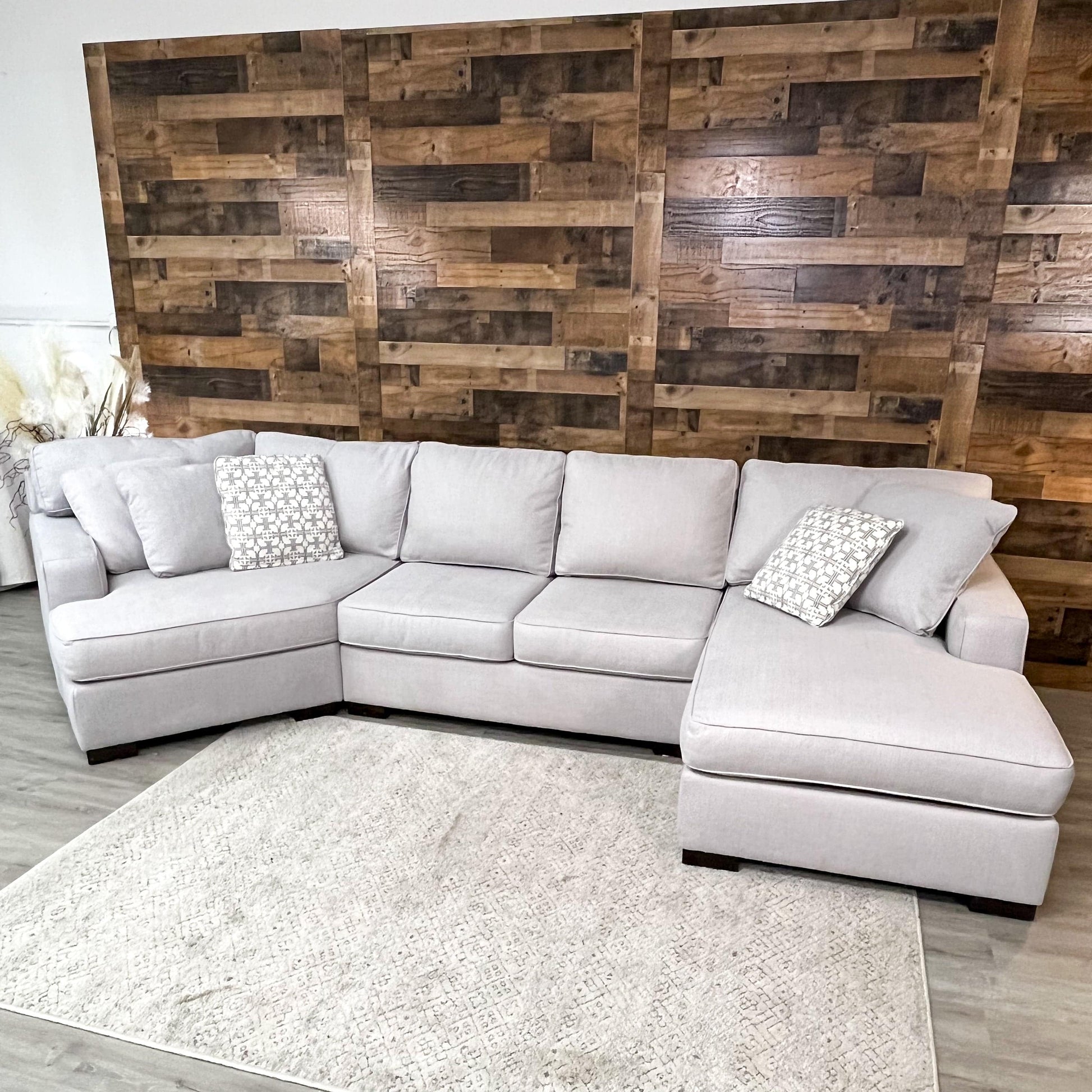 Macy’s 3pc Sectional w/Chaise and Cuddle Corner - Pull Up A Couch