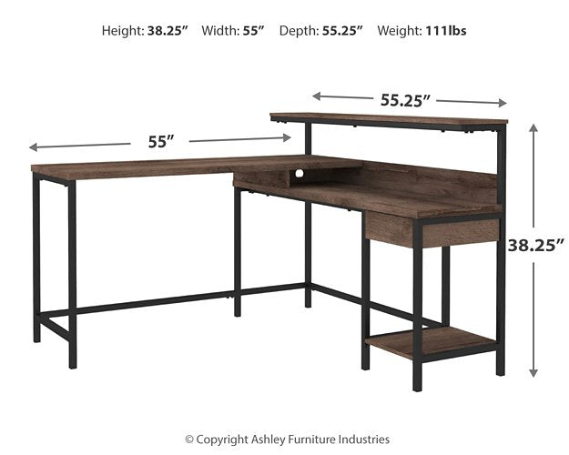 Arlenbry Home Office L-Desk with Storage - Pull Up A Couch