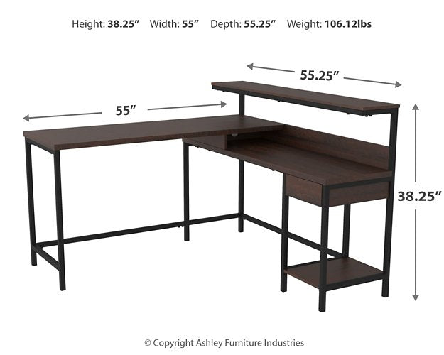 Camiburg Home Office L-Desk with Storage - Pull Up A Couch