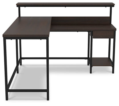 Camiburg Home Office L-Desk with Storage - Pull Up A Couch