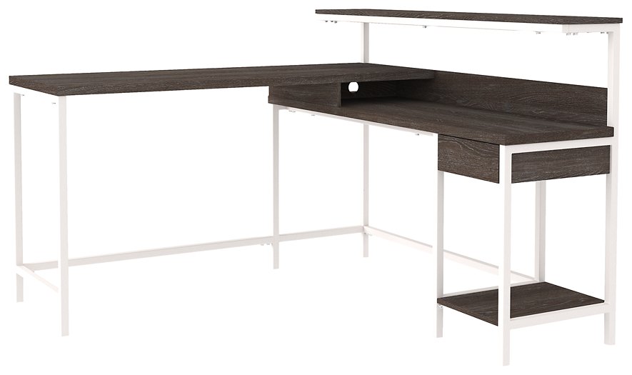 Dorrinson Home Office L-Desk with Storage - Pull Up A Couch