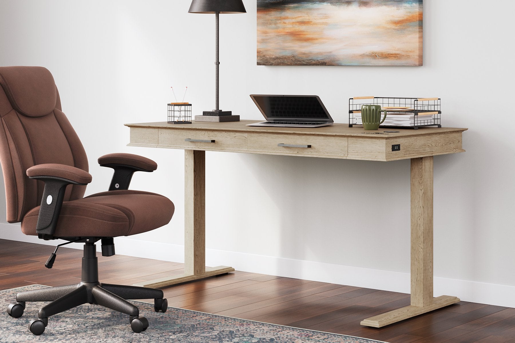 Elmferd 53" Adjustable Height Desk - Pull Up A Couch