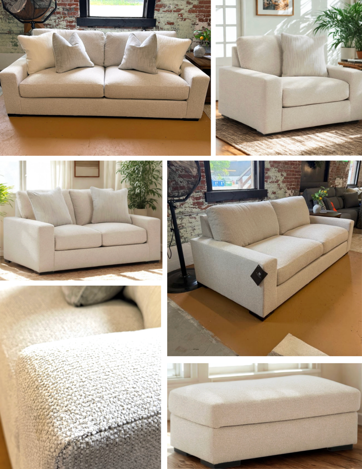 Ashley Furniture Hudson sofa shown from the back, featuring plush upholstery and stylish design for a modern living room.