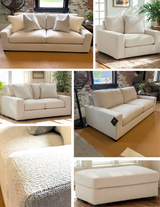 Ashley Furniture Hudson sofa shown from the back, featuring plush upholstery and stylish design for a modern living room.
