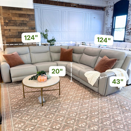 Ashley Furniture Salerno Power Reclining Sectional, 5-piece living room sofa set with recliners and plush cushions.