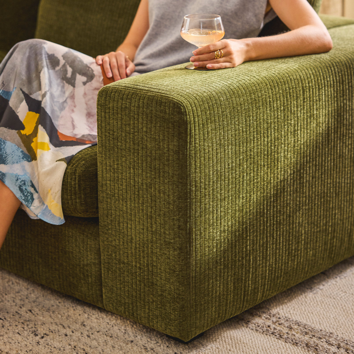 Beta 4pc Modular Sectional (Green)