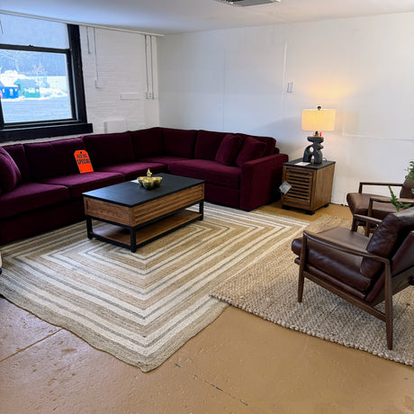 INTERIOR DEFINE - James 3-Piece Sectional (Performance Currant Chenille) - Pull Up A Couch