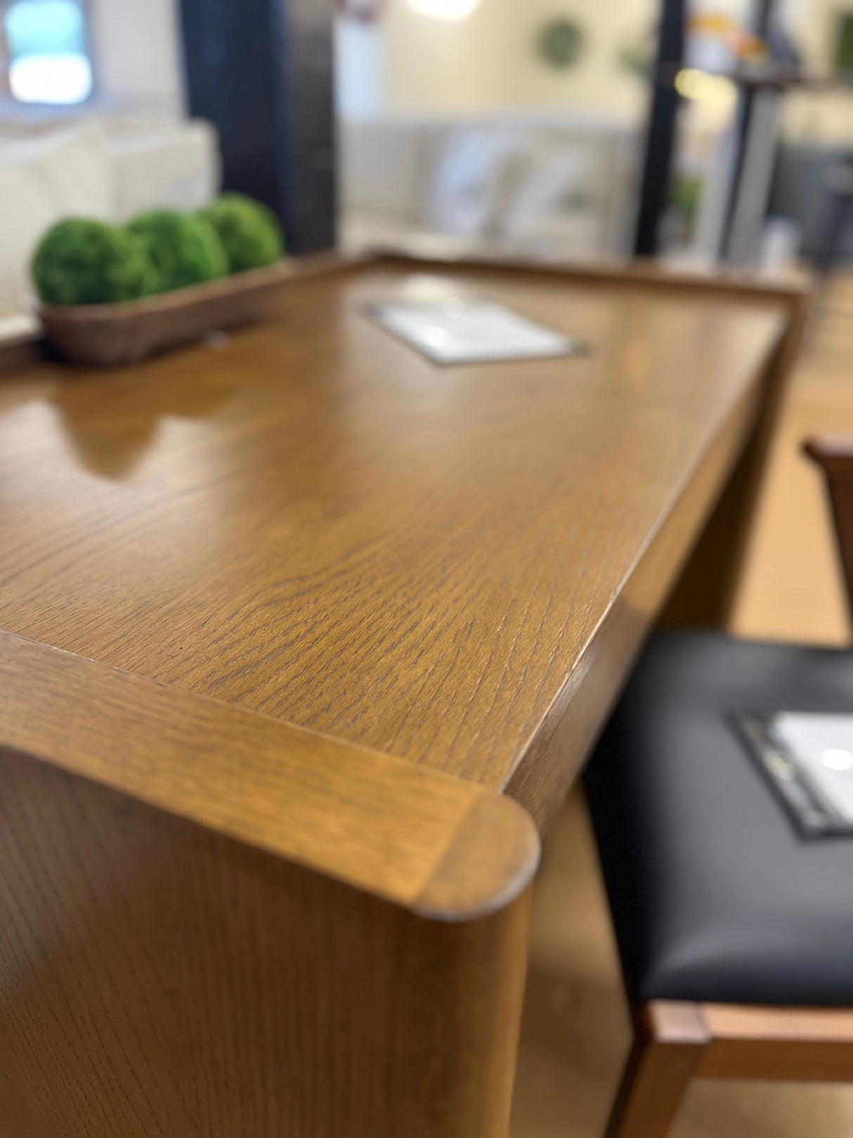 44" Wide Smoked Oak Desk (Adjustable Height) - Pull Up A Couch